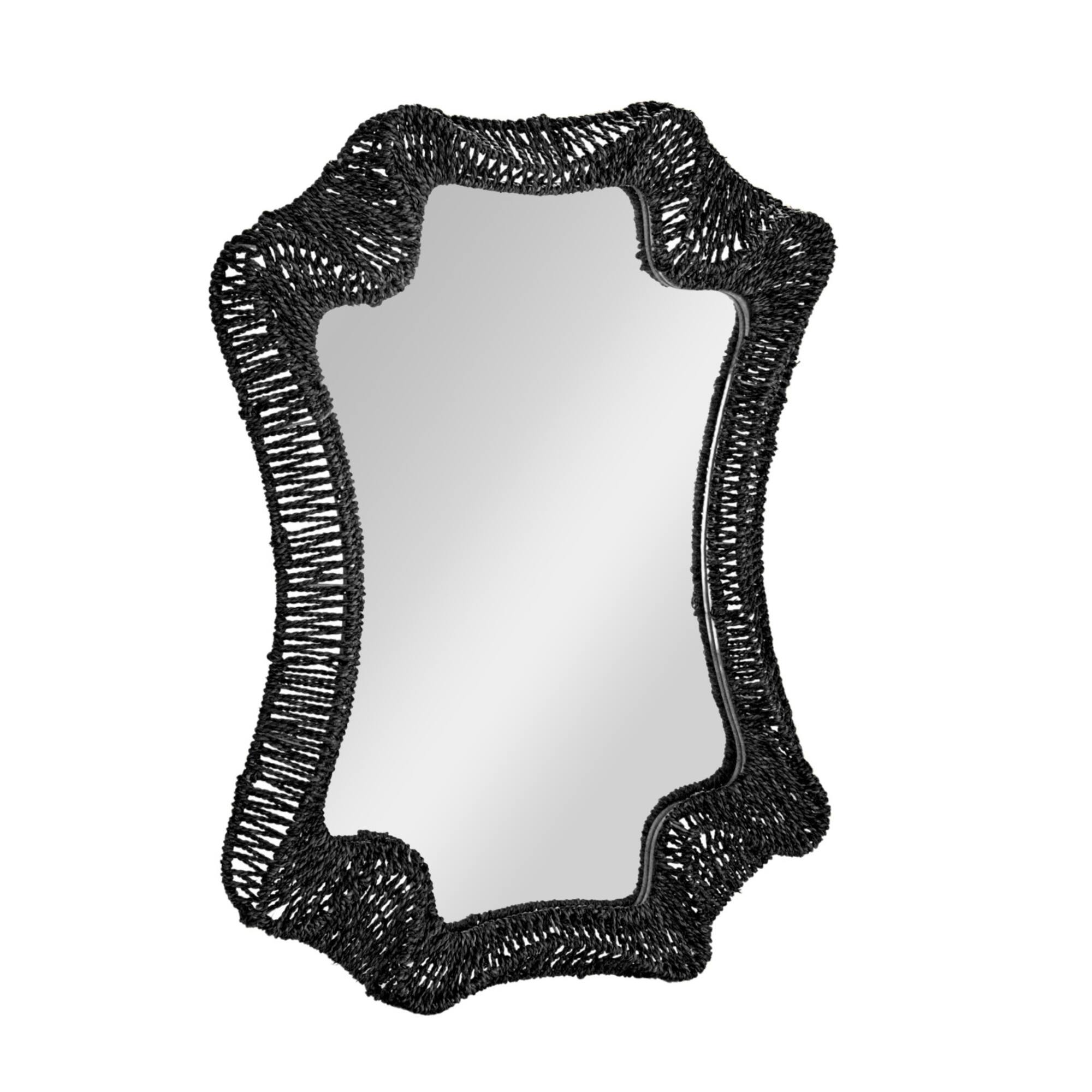 Hello Honey® 37" Black Decorative Cattail Wall Mirror